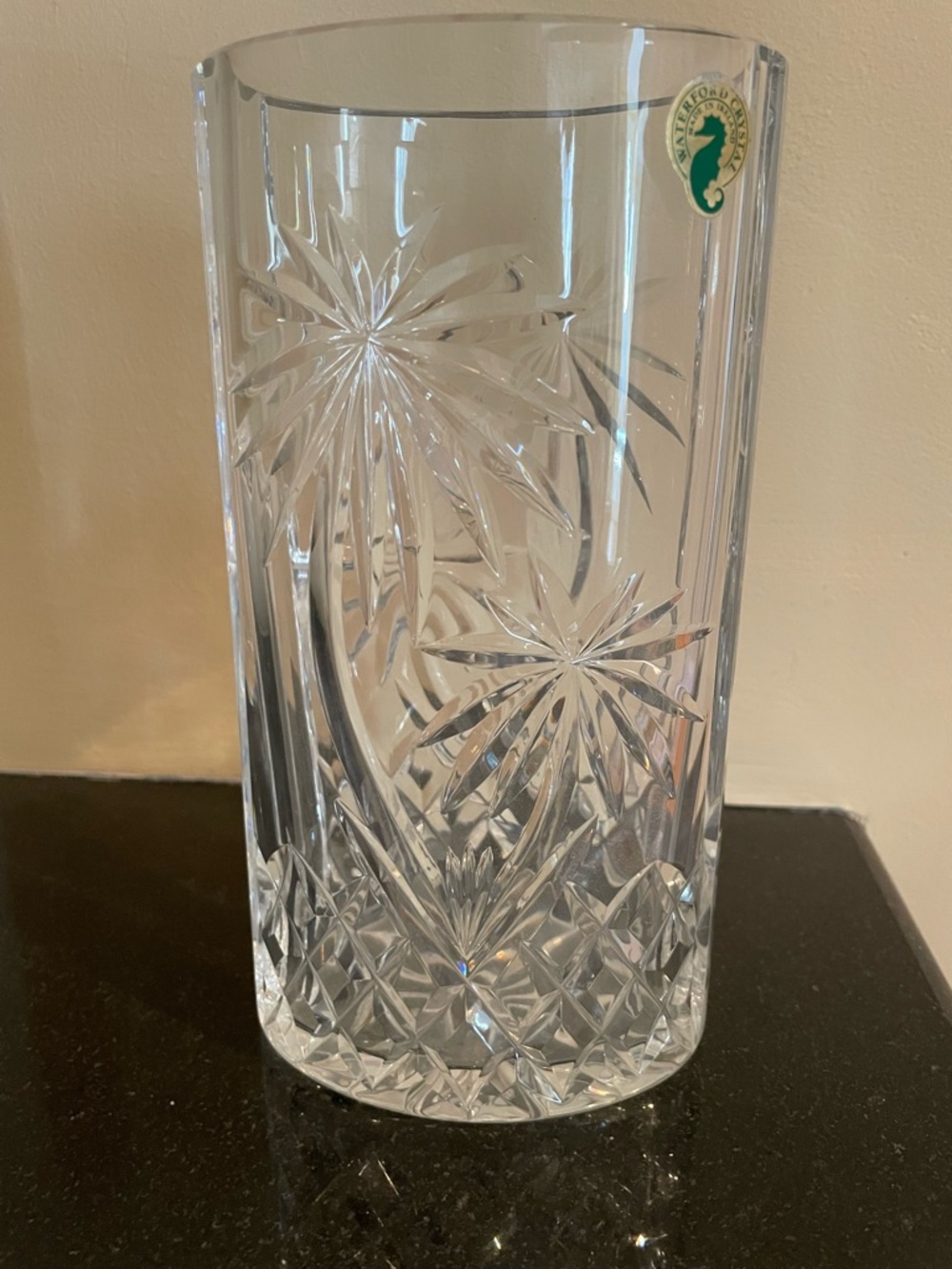 Waterford Cut Crystal Double Palm Vase